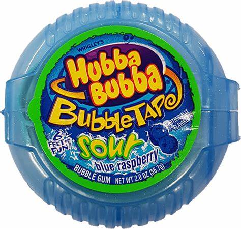 Hubba Bubba Bubble Tape - Sour Blue Raspberry (56g) - Candy Bouquet of St. Albert