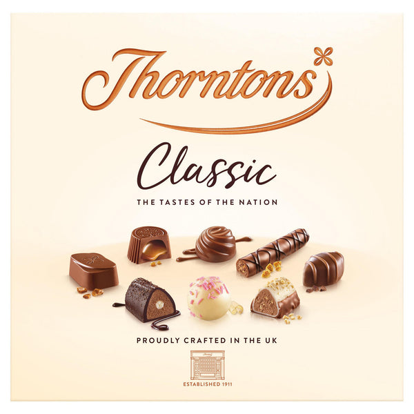 Thorntons Classic Milk, Dark & White Chocolate Box (262g) - Candy Bouquet of St. Albert
