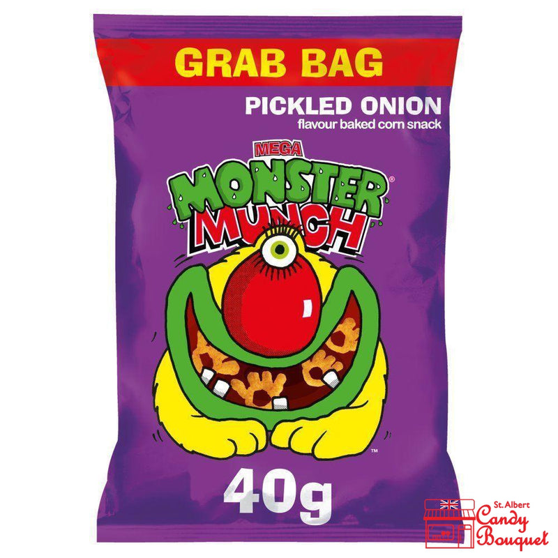 Walkers Monster Munch Pickled Onion Grab Bag (40g)-Candy Bouquet of St. Albert