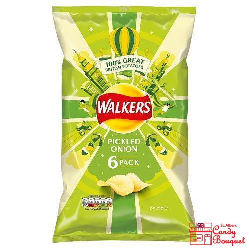 Walkers Pickled Onion (6-Pack) (BBF APR 4 2020)-Candy Bouquet of St. Albert