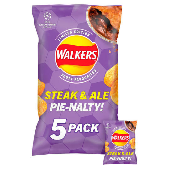 Walkers Steak & Ale Pie-Nalty Footy Favorite (5-Pack) - Candy Bouquet of St. Albert