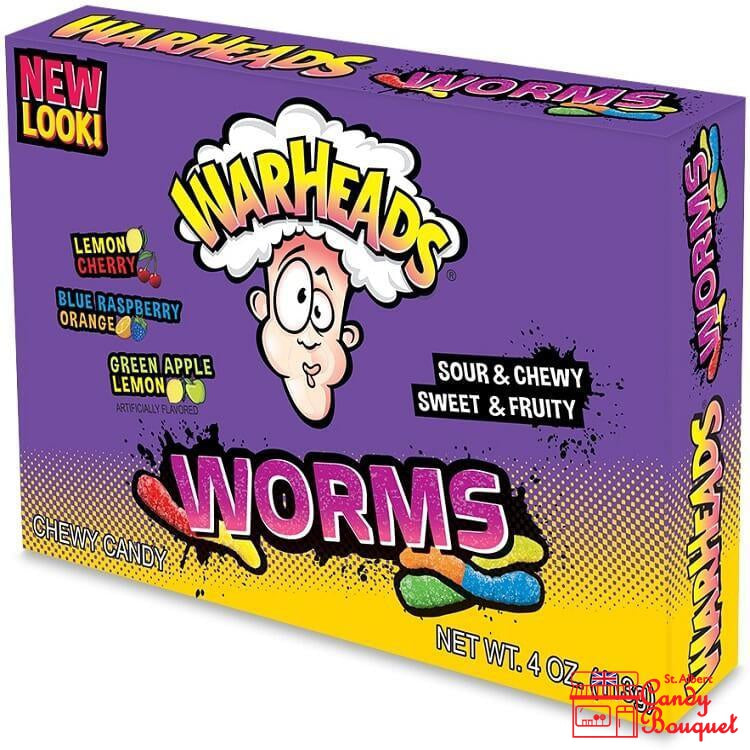 Warheads Sour Worms (113g)-Candy Bouquet of St. Albert
